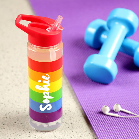 Personalised Rainbow bottle-  Gay Pride LGBTQ+ Bottle with a name