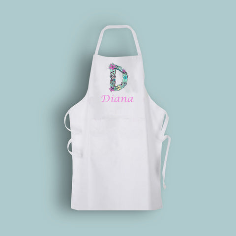 Personalised Floral Alphabet Apron