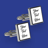 5 Pairs of Personalised Wedding Cufflinks - Text Only