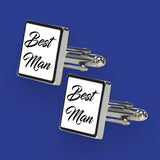 5 Pairs of Personalised Wedding Cufflinks - Text Only