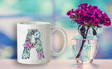 Floral Initial Mug