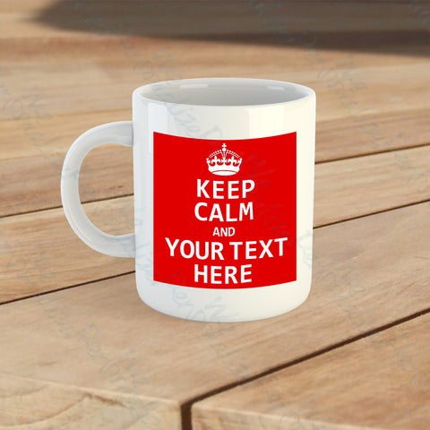 Personalised Keep Calm and Carry On Mug