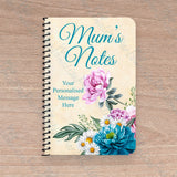 'Mum's Notes' Personalised Floral Notebook