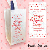 Personalised Heart Design Wine Bottle Bag