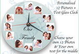 Personalised 12 Picture Clock