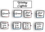 Personalised Wedding Square Cufflinks
