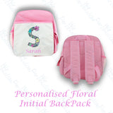 Personalised Floral Alphabet BackPack