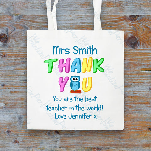 Personalised Tote Bag for Teacher