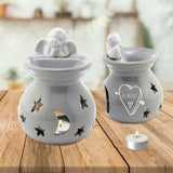 Personalised Custom Oil Wax Melt Burner - Cherub Valentines Romantic Design
