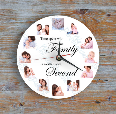 Personalised 12 Picture Clock