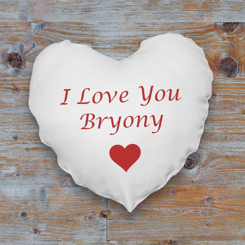Personalised Heart Shape Cushion Cover