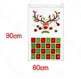 Personalised Advent Calendar Reindeer with LED lights and Pom Poms Christmas