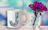Floral Initial Mug