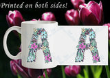Floral Initial Mug