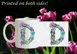 Floral Initial Mug