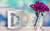 Floral Initial Mug