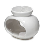 White Ceramic Oval Double Dish Oil and Wax Burner