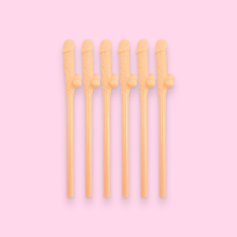 Natural Willy Straws (pack of six straws)