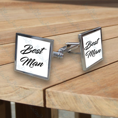 Personalised Wedding Square Cufflinks