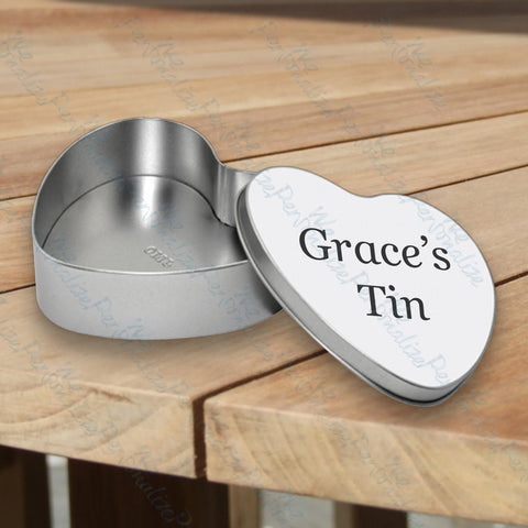 Personalised Heart Tin