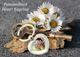 Personalised Heart Keyring