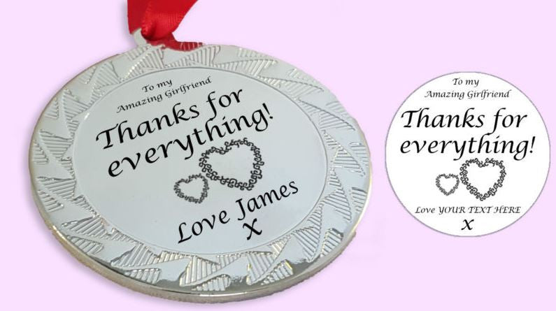 Girlfriend Medal, Personalised Gifts for Girlfriends, You Deserve A Medal,  Mini Bottle -  Sweden