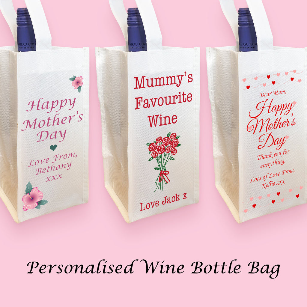 Personalised Wine Bottle Bag for Mother s Day