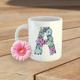 Floral Initial Mug
