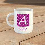 Polka Dot Alphabet Mug