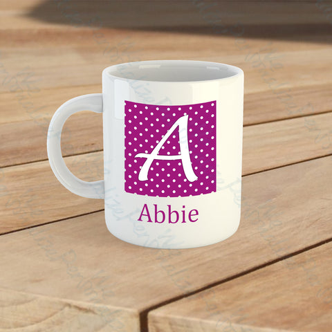 Polka Dot Alphabet Mug
