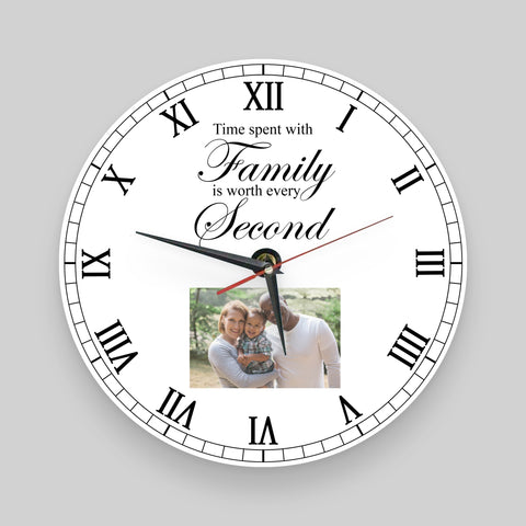 Personalised Clock with Roman Numerals, 5 different designs