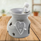 Personalised Custom Oil Wax Melt Burner - Cherub Valentines Romantic Design