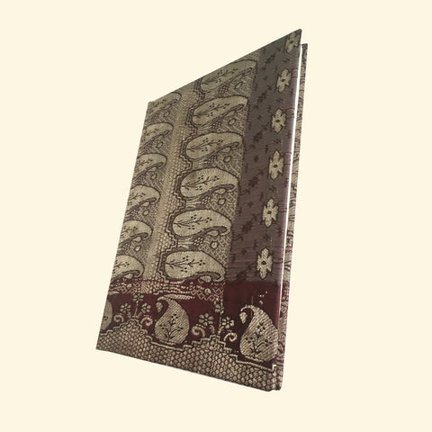 Red & Brown Sari Handmade Paper Journal