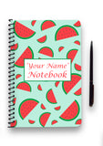 Personalised Watermelon Patterned Notebook