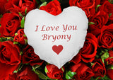 Personalised Heart Shape Cushion Cover