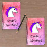 Set of 2 Personalised Notebooks (Flamingo + Unicorn)