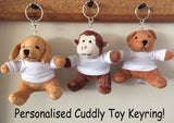 Personalised Teddy Bear Keyring