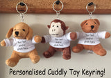 Personalised Teddy Bear Keyring