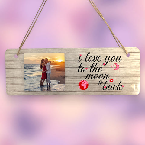'I love you to the Moon & back' Personalised Plaque