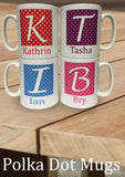 Polka Dot Alphabet Mug