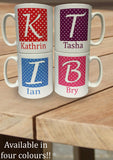 Polka Dot Alphabet Mug