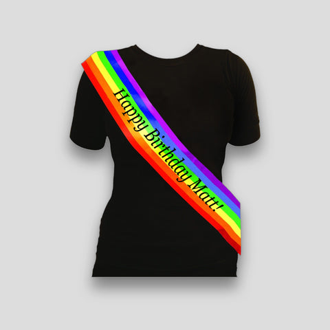 Personalised Rainbow Sash