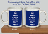 Personalised Keep Calm and Carry On Mug