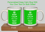 Personalised Keep Calm and Carry On Mug