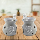 Personalised Custom Oil Wax Melt Burner - Cherub Valentines Romantic Design