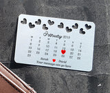 Personalised Metal Wallet Card Insert - Keep Sake - Memories