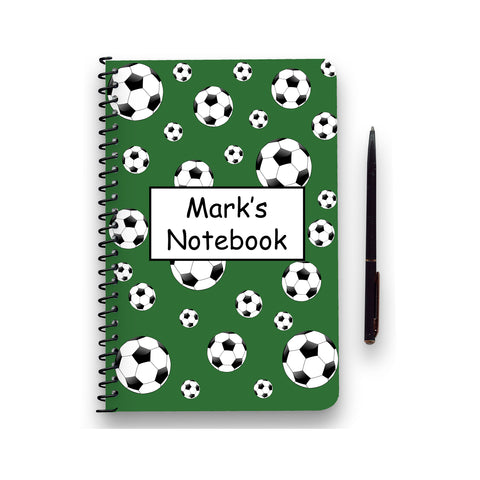 Personalised Football Patterned Notebook