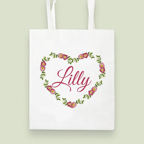 Heart Wreath Collection Tote Bag