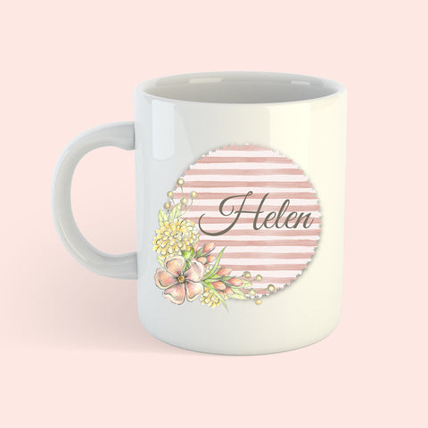 Floral Stripe Collection Mug