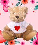 Personalised Teddy Valentines Gift love you message 18 cm Bear unique novelty